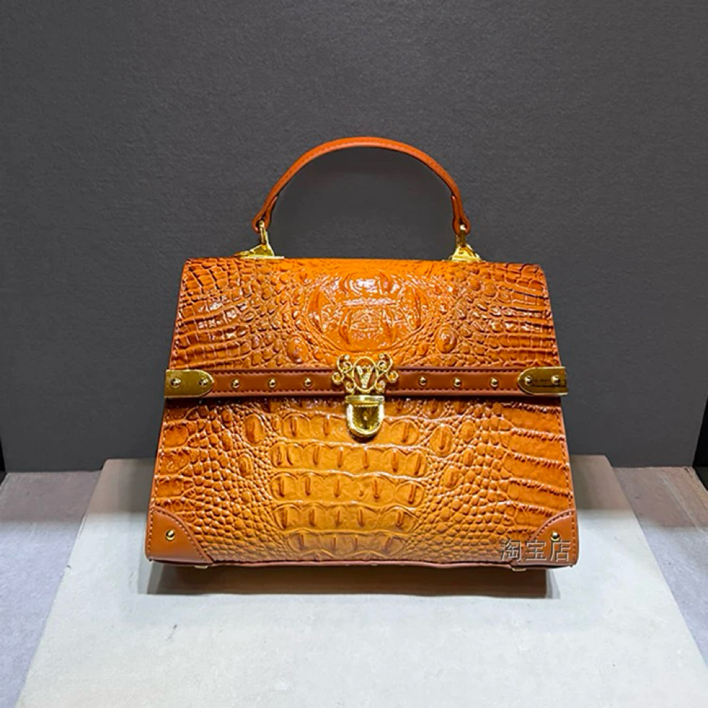 高級デザイナー真新しいレザーファッションワニプリントハンドバ - Women Bags Branded Sale のレビューと価格