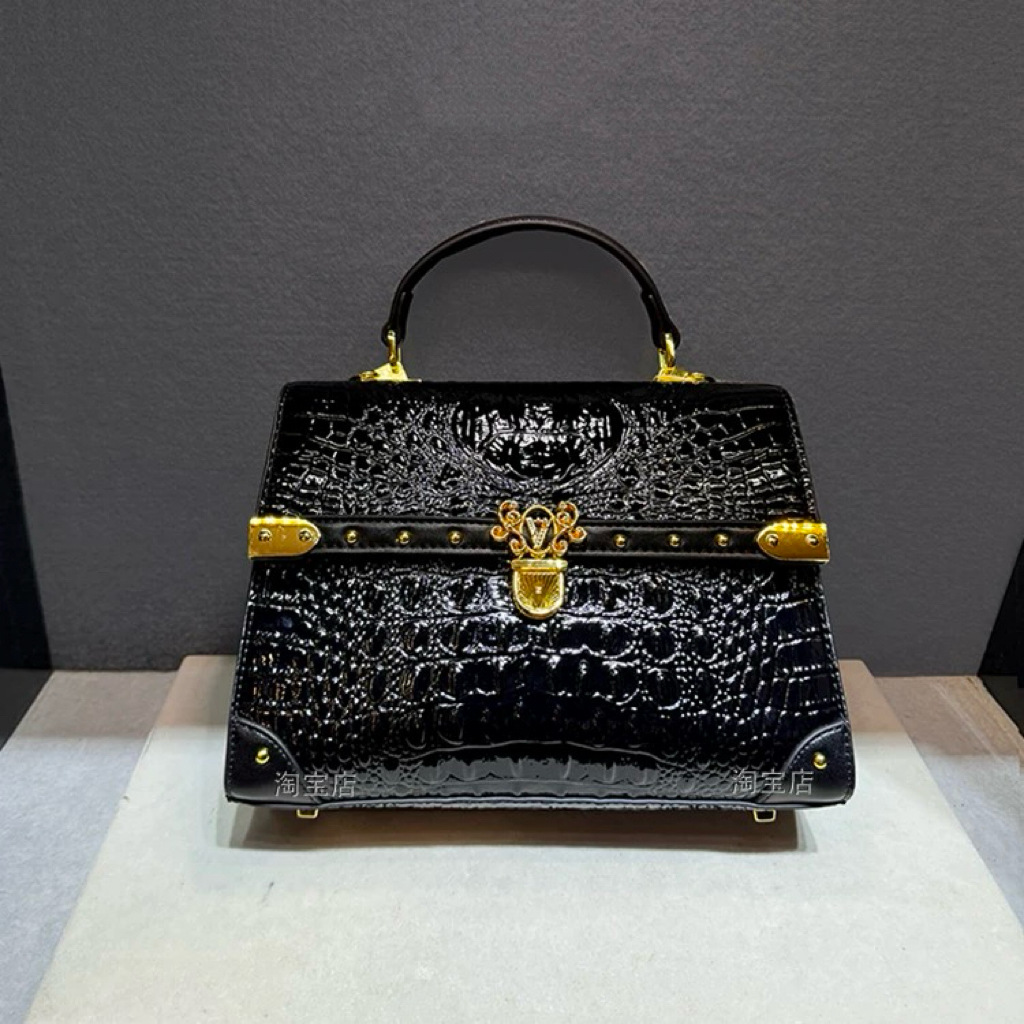 高級デザイナー真新しいレザーファッションワニプリントハンドバ - Women Bags Branded Sale のレビューと価格