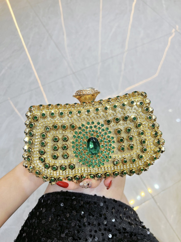 新しい輝くラインストーンハンドバッグ高級ダイヤモンドスタッズ - Mini Purse Chain のレビューと価格