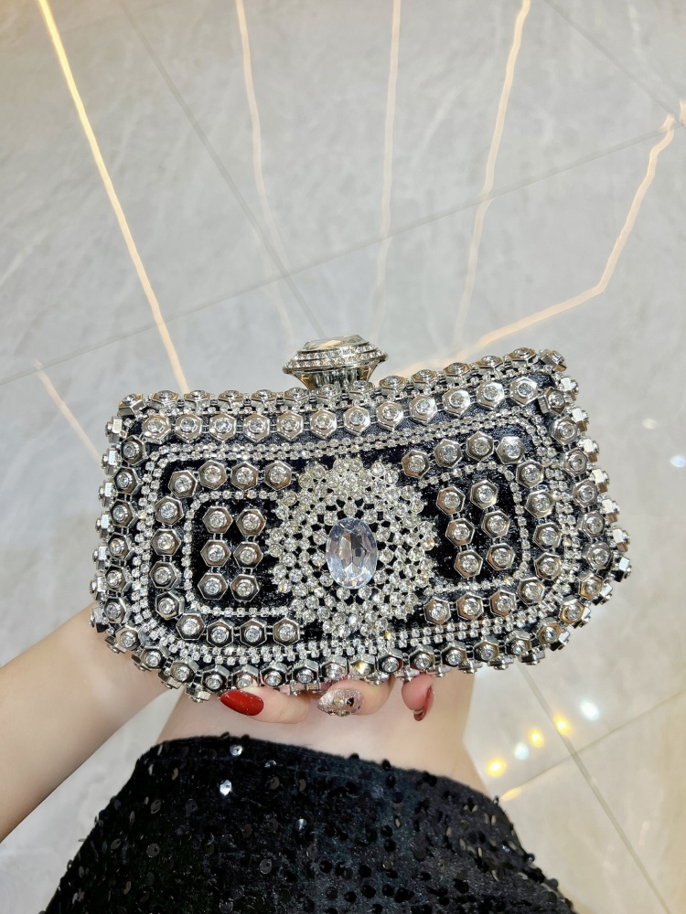 新しい輝くラインストーンハンドバッグ高級ダイヤモンドスタッズ - Mini Purse Chain のレビューと価格