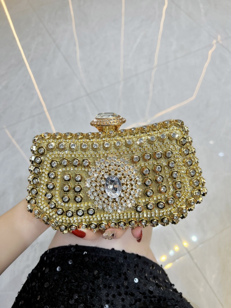 新しい輝くラインストーンハンドバッグ高級ダイヤモンドスタッズ - Mini Purse Chain のレビューと価格