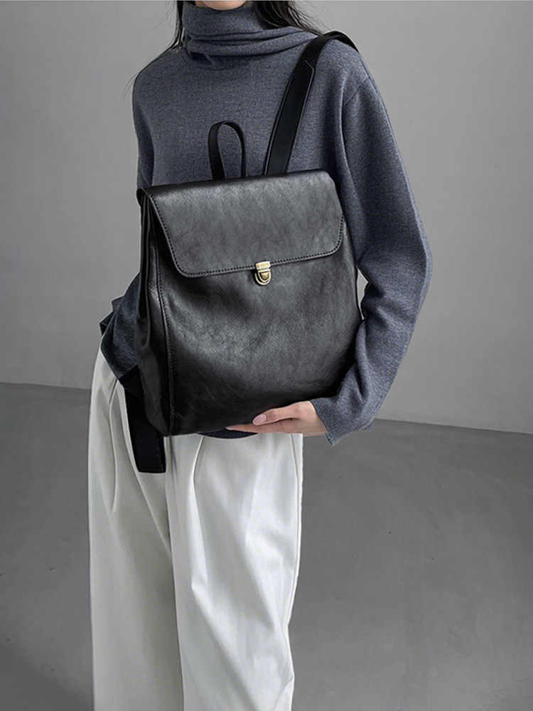 高級ブランド本革バックパック女性用高品質トップレイヤー牛革大 - Women Bags Luxury Brands のレビューと価格