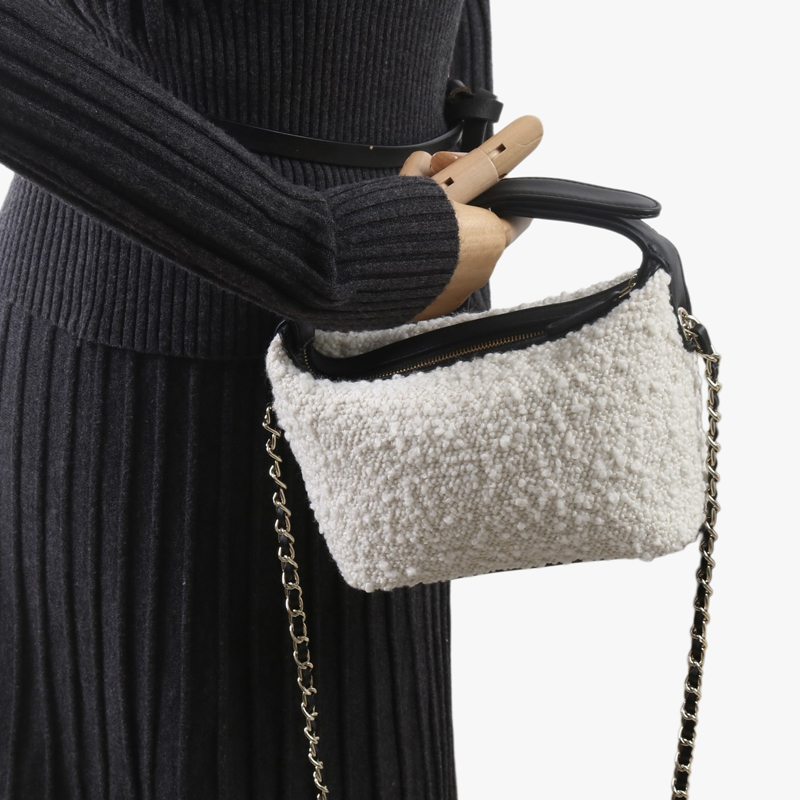 レザークラシックミニホーボスバッグ女性のための高級デザイナー - Mini Purse Chain のレビューと価格