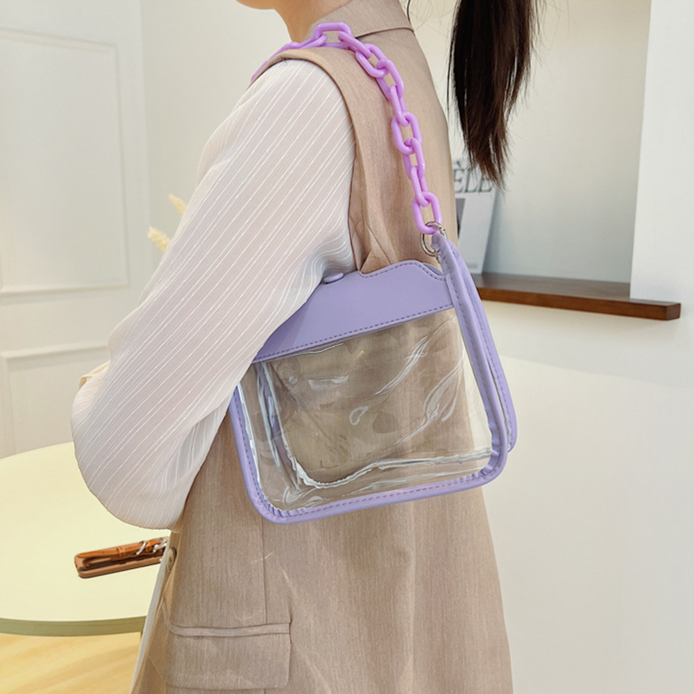 女性のためのファッショナブルなゼリーバッグ,クリアで無地,カ - Jelly Bag Clear Pvc のレビューと価格