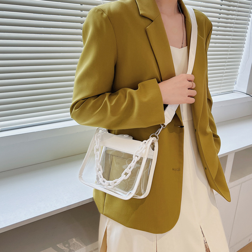 女性のためのファッショナブルなゼリーバッグ,クリアで無地,カ - Jelly Bag Clear Pvc のレビューと価格