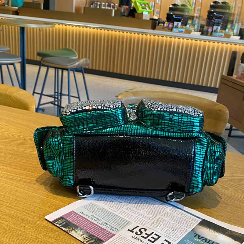 女性用バックパック,大容量ショルダーバッグ,合成皮革,ダイヤ - Women Bags Luxury Brands のレビューと価格