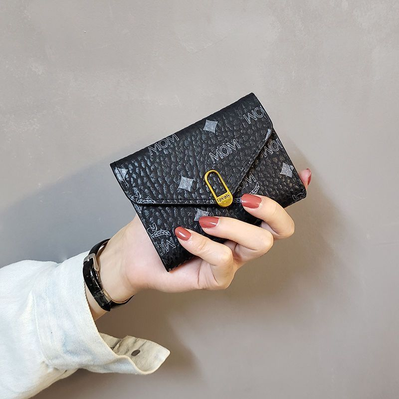 高級ヴィンテージ封筒型ショートウォレット女性用ハイエンドメタ - Women Bags Price のレビューと価格