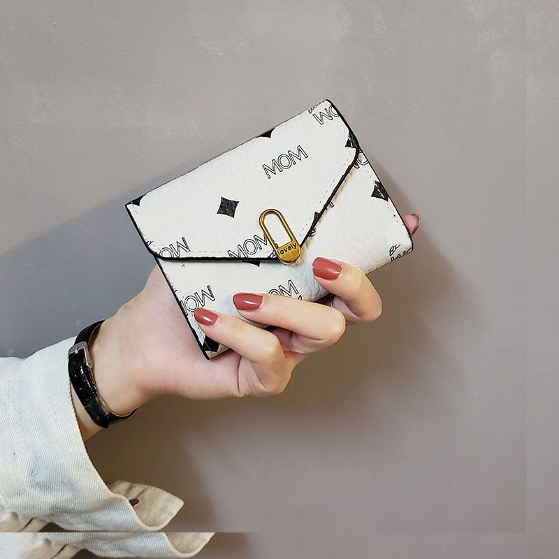 高級ヴィンテージ封筒型ショートウォレット女性用ハイエンドメタ - Women Bags Price のレビューと価格