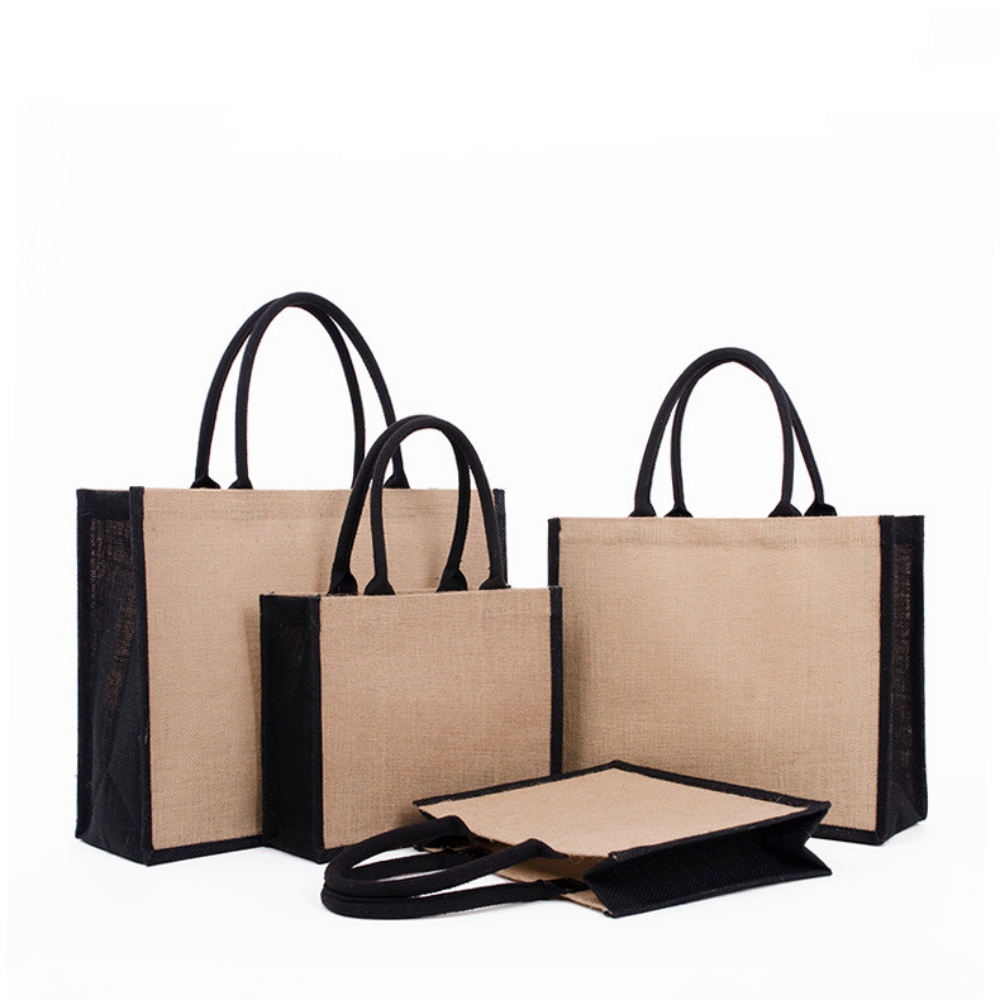 黄麻布ジュート環境に優しいショッピングバッグヴィンテージ再利 - Women Bags Jute のレビューと価格