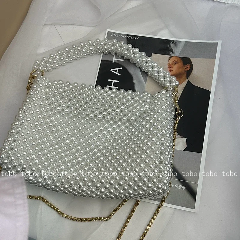 女性のための真珠の財布,透かし彫りのトートバッグ,レトロ,イ - Women Bags Golden のレビューと価格