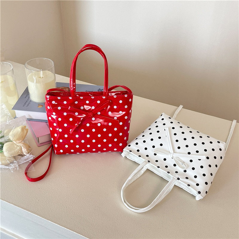 女性の新しいハンドバッグ韓国チェック柄水玉模様のリボンかわい - Women Bags Luxury Brands のレビューと価格