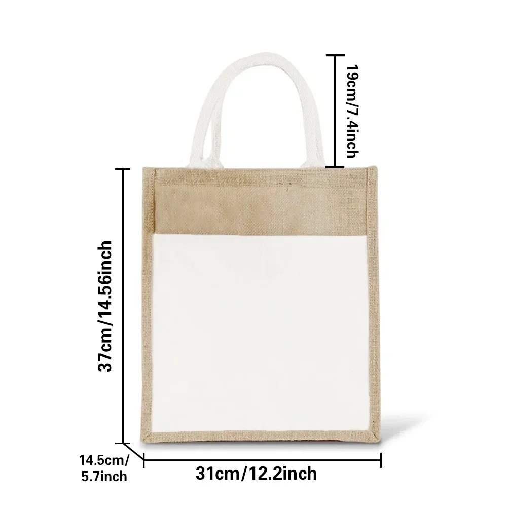ミニマリストリネンバッグ ファッショナブルな女性用ショッピン - Women Bags Jute のレビューと価格