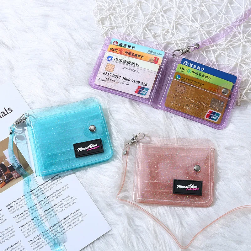 透明な女性の財布 PVC レーザークリアゼリーバッグミニマネ - Jelly Bag Clear Pvc のレビューと価格
