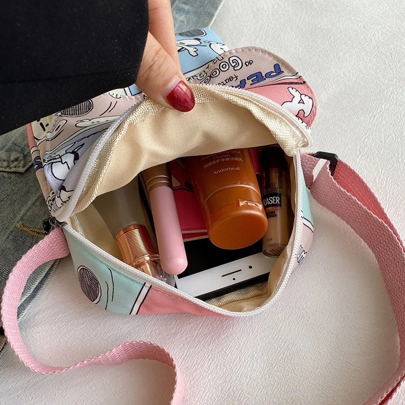 スヌーピークロスボディバッグ女性のためのかわいい財布電話ケー - Women Bags Price のレビューと価格