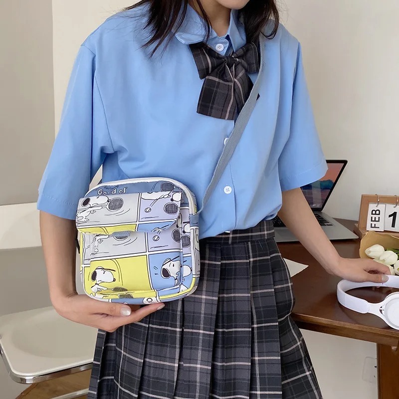 スヌーピークロスボディバッグ女性のためのかわいい財布電話ケー - Women Bags Price のレビューと価格